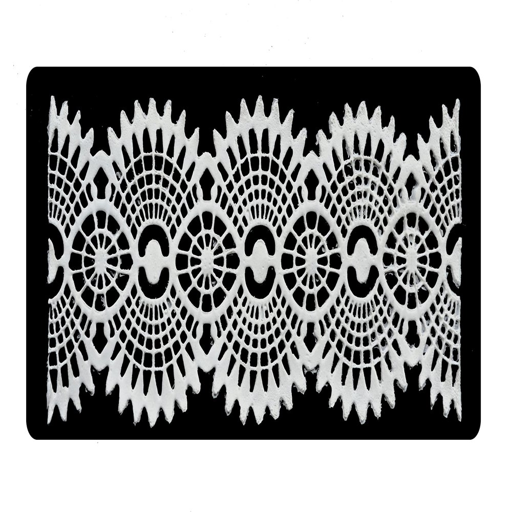 1 x Simply Heaven Edible Ready Made Cake Lace 47 Colours mat 86 (Metallic Silver)