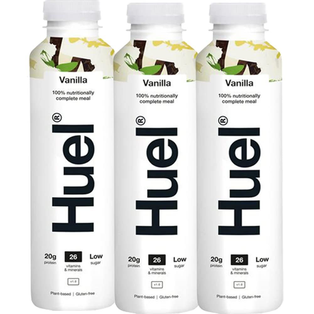 3 x 500ml Vegan Vanilla Fruit Drink Natural Smoothie Meal Vitamins Minerals Low Sugar Protein Juice