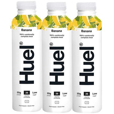 3 x 500ml Vegan Banana Fruit Drink Natural Smoothie Meal Vitamins Minerals Low Sugar Protein Juice