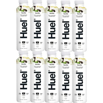 10 x 500ml Vegan Vanilla Drink Natural Shake Meal Vitamins Minerals Low Sugar Protein