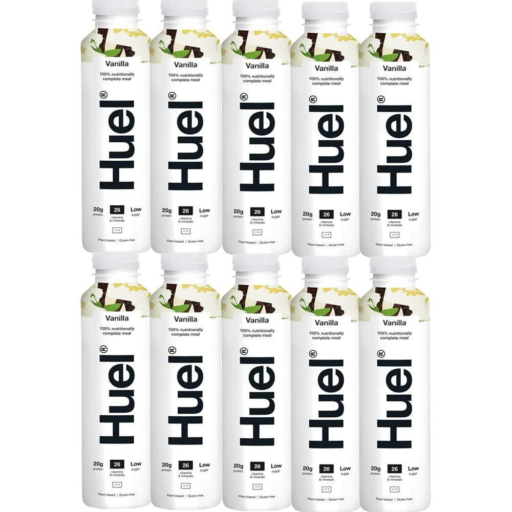 10 x 500ml Vegan Vanilla Drink Natural Shake Meal Vitamins Minerals Low Sugar Protein