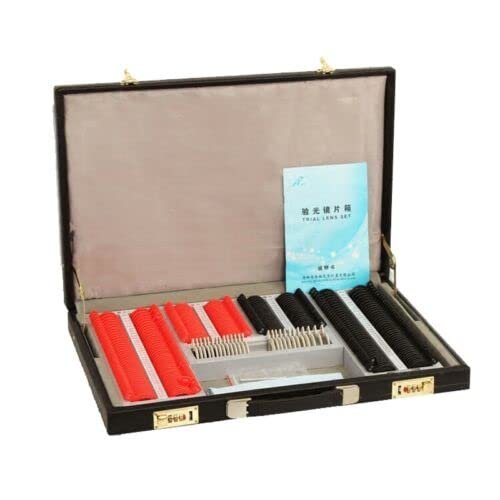 266PCS Optical Ophthalmic Trial Lens Set Plastic Rim + 1pc Trial Frame with Case