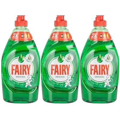 3 x 383ml Original Washing Up Liquid 2x Faster Then Other Brands At Colder Temperatures