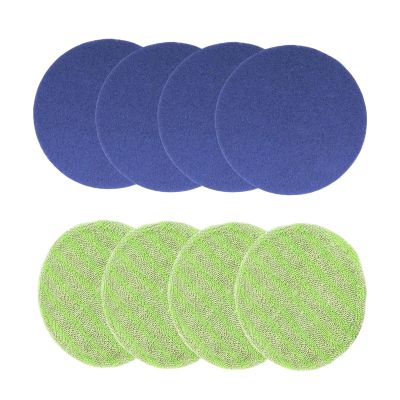LOVIVER 8Pcs Floor Scrubber Pads 6.5inch for Floor Cleaning Scrubber Mops
