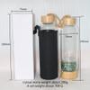 Natural Crystal Water Bottle Quartz Crystal Healing Point Reiki Elixir Energy Gemstone Infused Water Bottle Gravel Stone Cup Makes Liquids Taste Better (Color : Tea Crystal) view 3