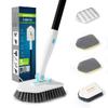 3-In-1 Shower Cleaning Brush with 51'' Long Handle, Fixable Bathroom Cleaning Brush, Long Handled Scrubbing Brush for Bathroom Tile, Adjustable Bathroom Cleaning Products by MAYKI view 1