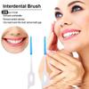 200 Pieces Silicone Interdental Brushes, Dual-Use Silicone Dental Picks Dental Brushes Floss Picks Tooth Pick Brushes Teeth Brush Picks for Braces Oral Cleaning view 2