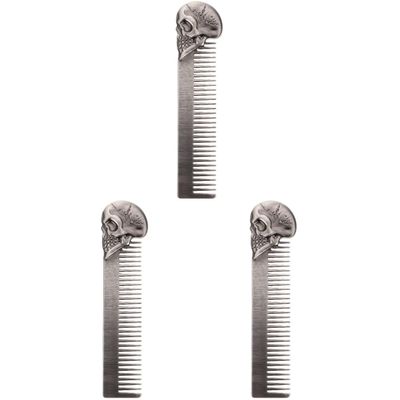 Beaupretty 3pcs Household Hair Comb Zinc Alloy Comb for Men Pocket Hairdressing Accessory for Daily Use