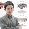 Beaupretty 3pcs Household Hair Comb Zinc Alloy Comb for Men Pocket Hairdressing Accessory for Daily Use view 3