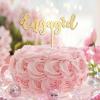Engagement Cake Toppers Engaged Cake Topper For Bachelorette Decorations Bachelorette Funny Engaged Cake Topper Bridal Shower Gifts Custom Gold 6inch view 3