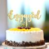 Engagement Cake Toppers Engaged Cake Topper For Bachelorette Decorations Bachelorette Funny Engaged Cake Topper Bridal Shower Gifts Custom Gold 6inch view 4