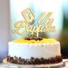 My Baptism Cake Topper Pregnancy Announcement Cake Toppers Personalized Mom To Be Party Decor New Mom Gifts For Newborn Baby Boy Girl Gold view 4