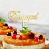Engaged Engaged Cake Topper Gold Bachelorette Elegant Bachelorette Decor Custom Wedding Engagement Cake Toppers Engagement Gifts 15cm view 1