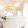 Engaged Engaged Cake Topper Gold Bachelorette Elegant Bachelorette Decor Custom Wedding Engagement Cake Toppers Engagement Gifts 15cm view 2