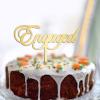 Engaged Engaged Cake Topper Gold Bachelorette Elegant Bachelorette Decor Custom Wedding Engagement Cake Toppers Engagement Gifts 15cm view 3