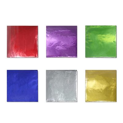 Pack of 600 6 Colours Chocolate Packaging Decoration Aluminium Foil Paper Gift Wrapper Square Candy Lollipop Paper Food Tin Foil Packaging (9 x 9 cm (3.5 x 3.5 inches)