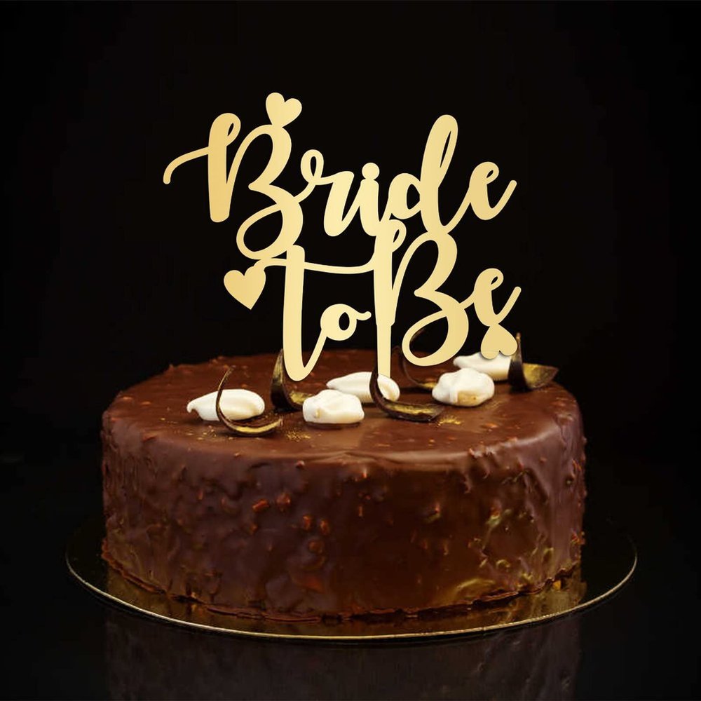 Bride To Be Wedding Engagement Cake Toppers Gold Bride To Be Funny Wedding Engagement Cake Decorations Customize Wedding Engagement Cake Topper Bachelorette Gifts 6inch