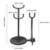 Grandslam Razor and Brush Stand with Double Stainless Steel Design Shave Soap Bowl Set for Shaving Brush and Straight Razors, Barber Razors, Safety Razors Black view 3
