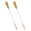 UPTALY 24 inch Long Handled Brush for Cleaning (2 pcs Bristle), Beech Wood Handle, Extra Long Bottle Brush with Lengthened Stainless Steel Pole, for Tall bottle, Gallon Water Jug, Big Vessels view 1