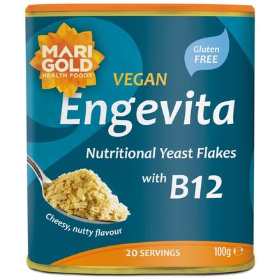 Marigold Engevita Nutritional Yeast Flakes with Vitamin B12, 100g  Vegan, High in B Vitamins, Protein & Fibre