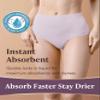 AIRCUTE Washable Urinary Incontinence Underwear for Women Absorbent Seamless High Waist Leak Protective Panty 3 Pack, Blush-blush-blush, Large view 3