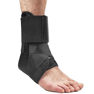 1pc Sports Ankle Support Adjustable Elastic Pressurized Bandage Foot Sleeve Brace Ankle Retainer Stabilizer Sprains Protector Ankle brace (Size : M)