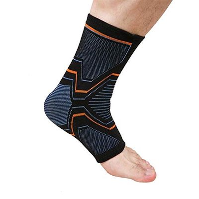 2 PCS Ankle Brace Compression Support Sleeve Elastic Breathable For Injury Recovery Joint Pain Basket Foot Sports Socks Ankle brace (Color : 2pcs, Size : M)