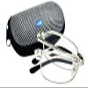 Fads & Fashions 2 Pairs Silver Metal Alloy Folding Reading Glasses with Case & Belt Holder Z006 (2 x Silver Frame, 1.0, multiplier_x) view 2
