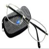 Fads & Fashions 2 Pairs Silver Metal Alloy Folding Reading Glasses with Case & Belt Holder Z006 (2 x Silver Frame, 1.0, multiplier_x) view 4
