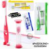Children's Hourglass Sand Clock Case Set with Toothbrush (BLU) view 2