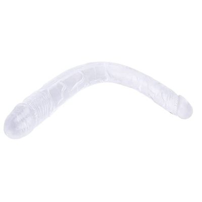 12.6" Waterproof Clear Super Soft Double Headed Silicone Supplies, Easy to Clean