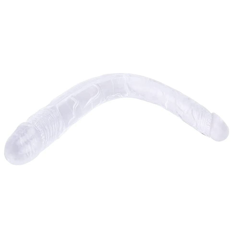 12.6" Waterproof Clear Super Soft Double Headed Silicone Supplies, Easy to Clean