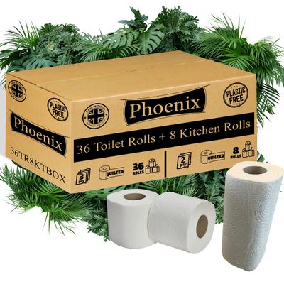 36 Rolls of ECO Toilet Rolls & 8 Rolls of Kitchen Rolls - Plastic Free