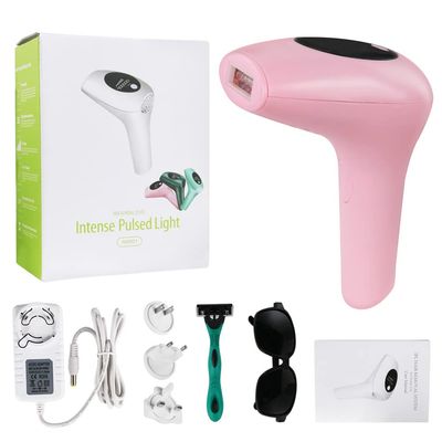 Home Use Portable Handy Laser IPL Hair Removal Cartridge Face & Body Painless Laser Hair Cutter Removal Machine (Rose)