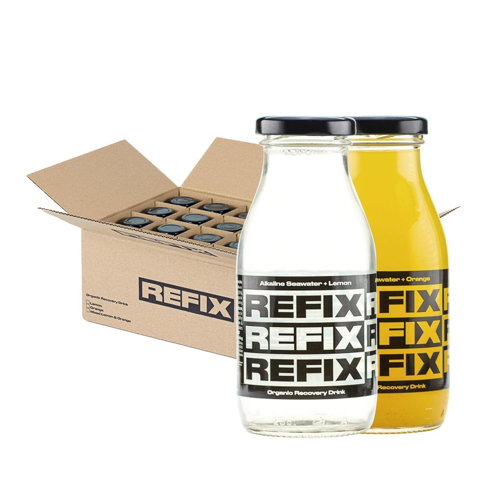 REFIX Mixed Orange & Lemon 24 Bottles 265ml - Organic Recovery Drink