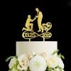 His And His Elegant Cake Topper - Groom And Groom - Personalized Two Guys Wedding Cake Topper Wedding/Aniversary /Engagement Gifts view 1
