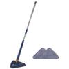 360 Rotatable Adjustable Cleaning Mop, Wall Mop with Long Handle, Wet Dry Replacement Triangle Mop, Multifunctional Mop for Wall, Ceiling, Window and Baseboard Cleaner (White) view 1