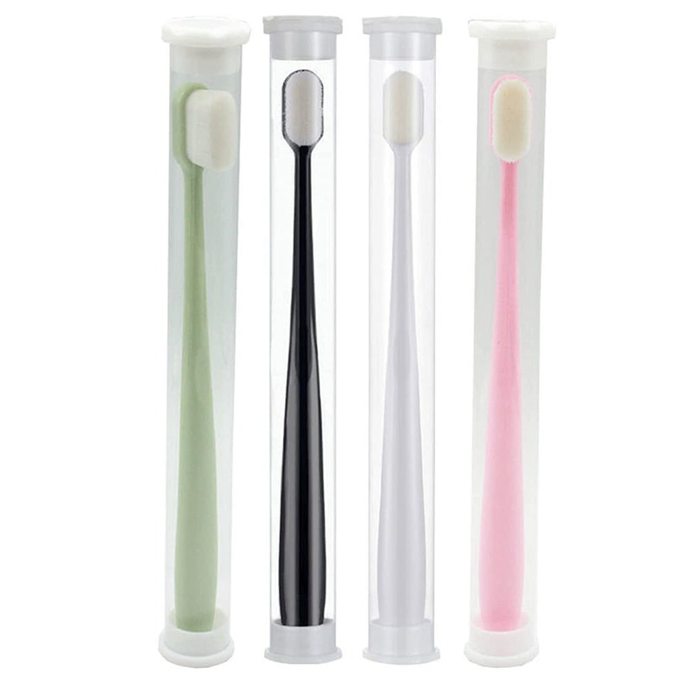 New Nordic-Inspired Premium Nano Toothbrush, Adult Extra Soft Toothbrush with 20000 Soft Bristles, Micro Nano Manual Ultra Fine Toothbrushes (4pcs)