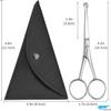 YNR 10CM Premium Nose Hair Scissors, Rounded Tip for Trimming Small Details Facial Hair, Ear Hair, Eyebrow view 3
