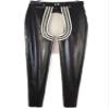 100% Latex Rubber Men Gummi Trousers Handsome Open Pants Size XS-XXL,Black,XS view 1