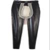 100% Latex Rubber Men Gummi Trousers Handsome Open Pants Size XS-XXL,Black,XS view 2