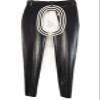 100% Latex Rubber Men Gummi Trousers Handsome Open Pants Size XS-XXL,Black,XS view 3