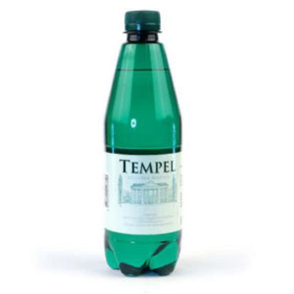 SORINA Tempel Natural Mineral Water - Sparkling Water Bottle- Case of 12 x 500ml Water Bottles (Pack of 12)