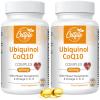 Ubiquinol CoQ10 600mg Softgels - Active Form of CoQ10 Plus Vitamin E & Omega 3 6 9 - Advanced Antioxidant Coenzyme Q10 Supplement for Heart & Brain (60 Count, (Pack of 2)) view 1