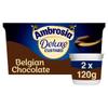 Ambrosia Ready To Eat Belgian Chocolate Deluxe Custard Pots 2 x 120g view 1