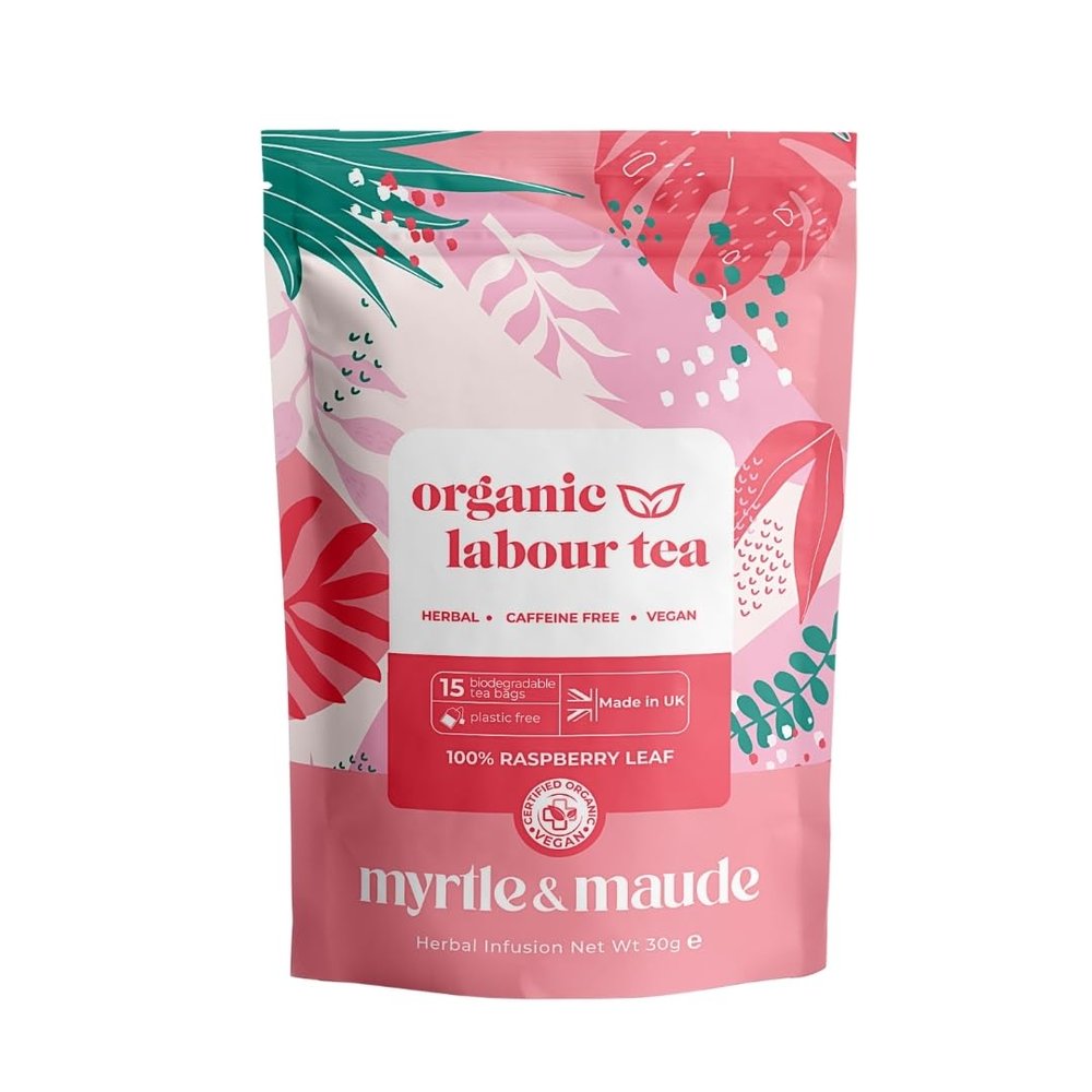 Myrtle & Maude - Labour Preparation Tea - 100% Organic Raspberry Leaf Tea - Caffeine Free - Certified Vegan (30 Tea Bags)