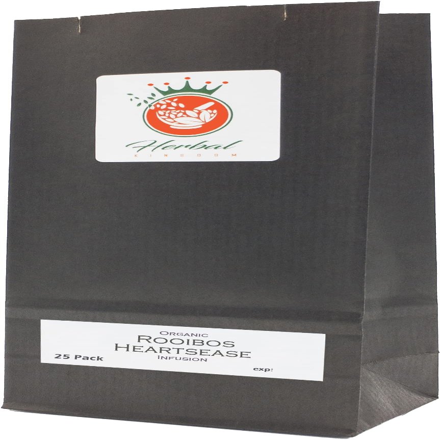 Heartsease Organic Herbal Blend Infusion (Rooibos - 25 Tea Bags - Unbleached)