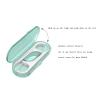 High Toughness Professional Toothpicks Sticks Dental Floss Picks 20 Picks Threader Flosser with 2 Storage Cases, flossing for Family,Hotel,Travel (Pink and Green) view 2