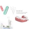 High Toughness Professional Toothpicks Sticks Dental Floss Picks 20 Picks Threader Flosser with 2 Storage Cases, flossing for Family,Hotel,Travel (Pink and Green) view 3