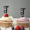 Initial J Cupcake Toppers Wedding Letter Monogram Name For Wedding Engagement Party Decor Country Reusable Branches Leaf Personalized Any 26Letters Bridal Shower Gifts 6PCS view 1